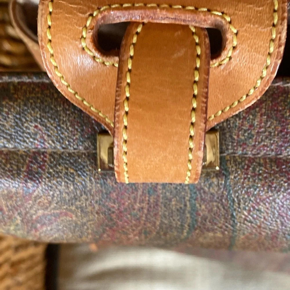 Etro Coated Canvas and Leather Bag